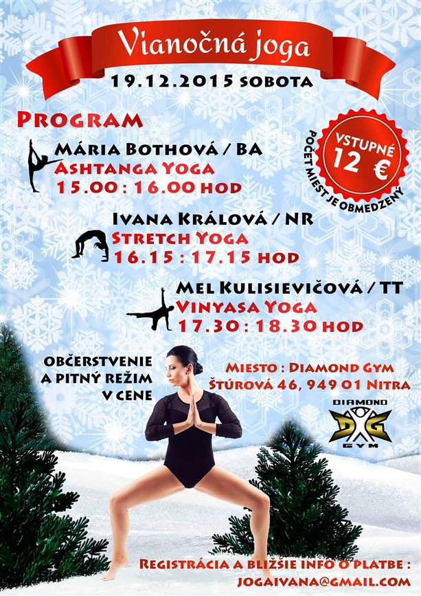 Vianočná joga v Diamond Gym, Nitra